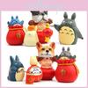 Bag Totoro Lucky Cat Girl New Year Theme Mini Model Ornament For Decoration Prop