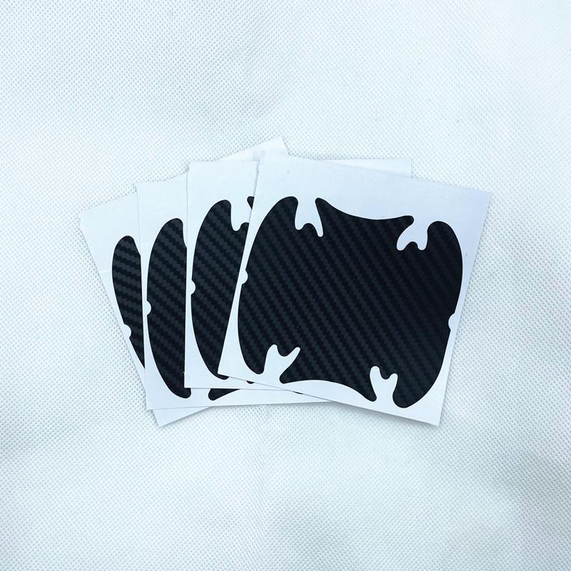 4ks/sada Nálepka na dveře auta Odolný kryt proti poškrábání z uhlíkových vláken Ochranná fólie na automatickou rukojeť Vnější styling Příslušenství do auta