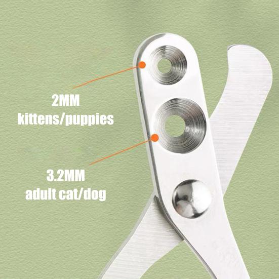 Cat Nail Clippers Circular Hole Ergonomic Double-Hole Positioning Blades Grooming Supplies Pet Trimmer Clippers for Cats Dogs