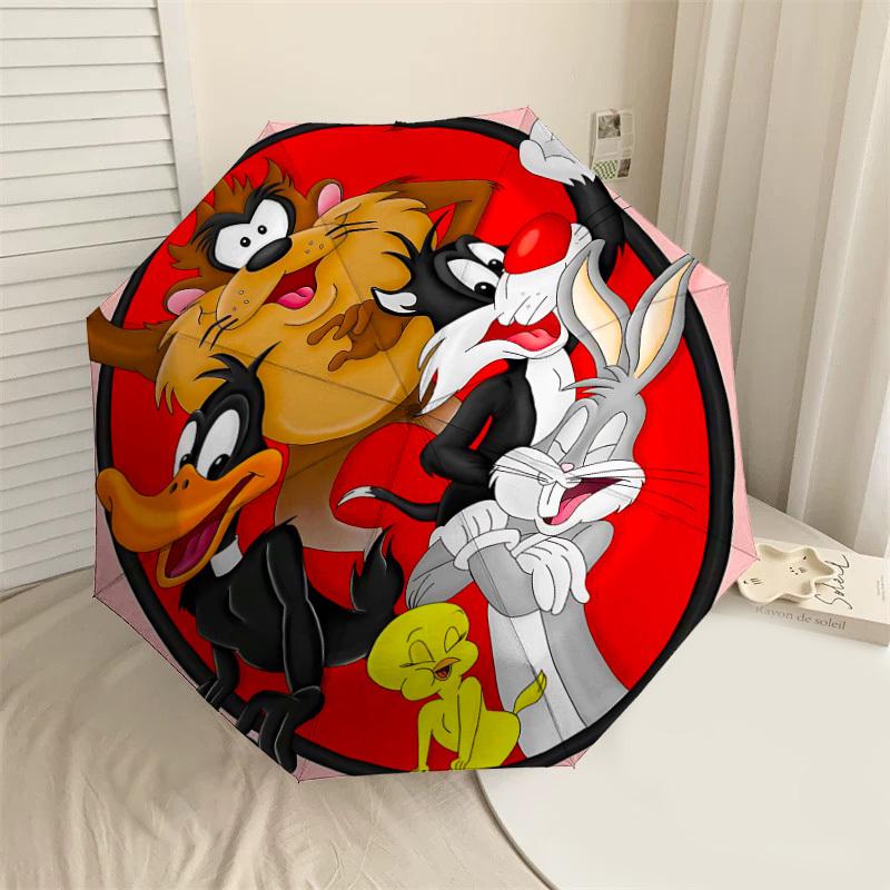 

1pc cartoon characters Automatic Open/Close Umbrella Compact Folding Umbrella with 8-Rib Shaft lightweight esign, for Women/Men1215A