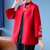 Baolianduo Women's Chinese Style Embroidered Knit Cardigan