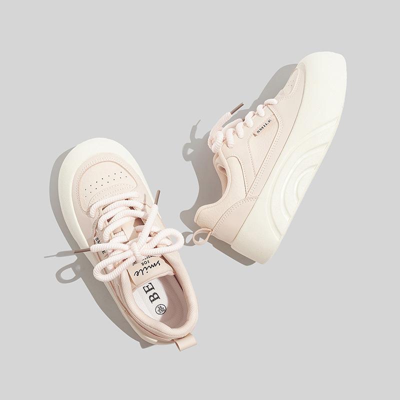Belle Korean thick-soled heightening sports shoes women's spring new student niche casual shoes