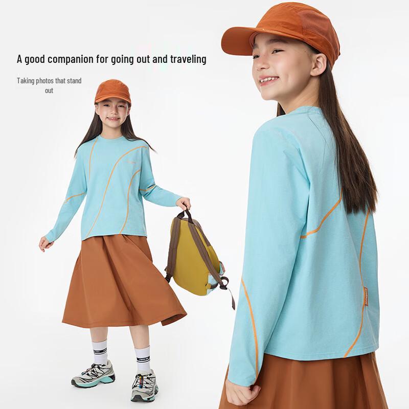 Kids Cotton-Feel Quick-Dry Outdoor Long Sleeve T-Shirt