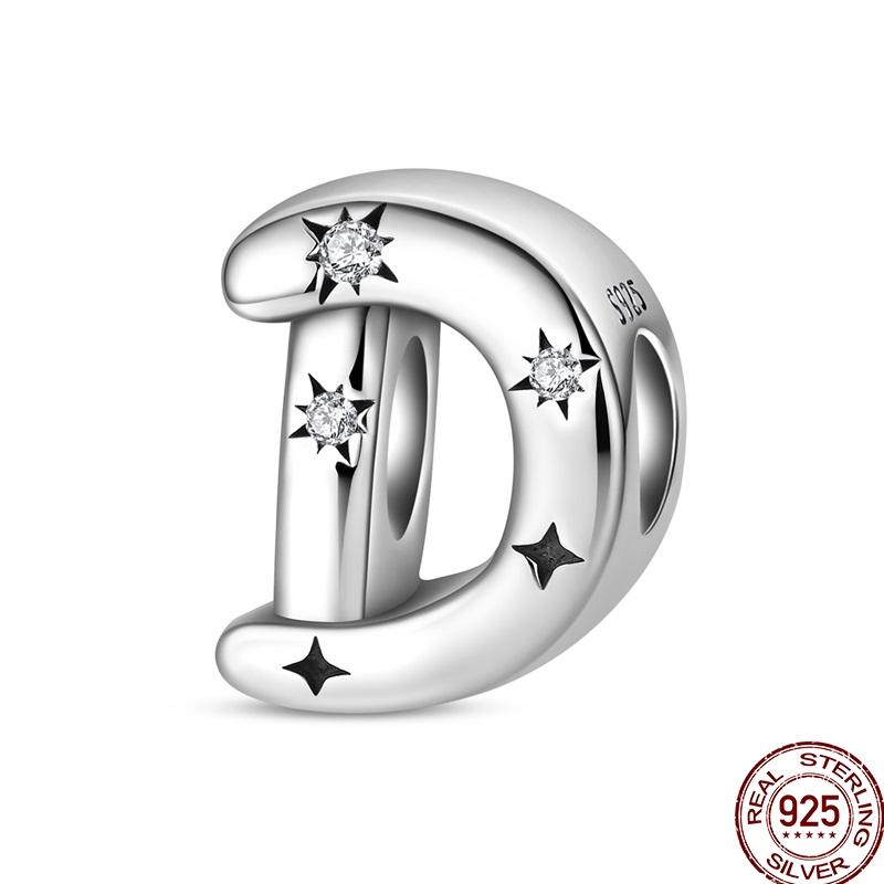 Copper 26 Letter A-Z Alphabet Charm Beads Fit Original Bangle Bracelet Necklace Pendant Jewelry Accessories Making