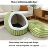 Warm Nest Bed with Cover, Soft Cozy Dog Cave with Removable Cushion, Washable Soft Slipper Cave, Non-Slip Durable and Easy to Clean