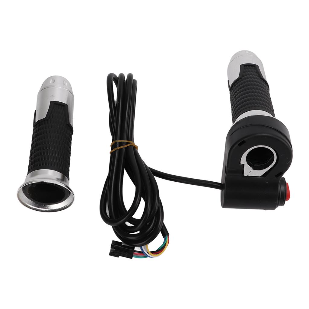 1 Pair set Twist Throttle Grip Handlebar Electric Vehicle Accessories 12V‑99V ( No Display of Three Speed)Silver