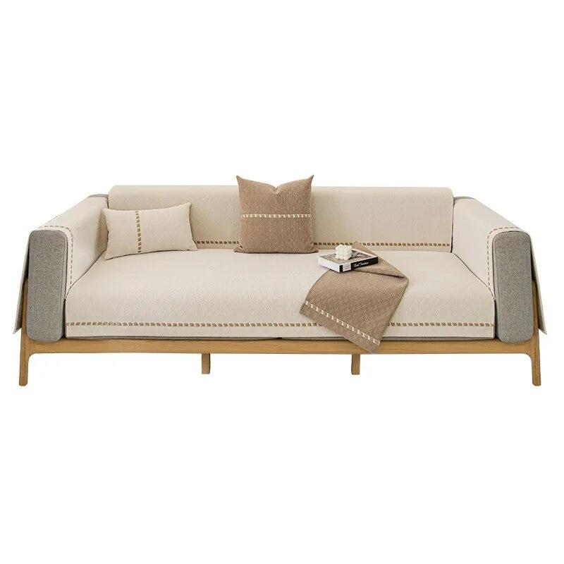 Sofatuch mit Chenille-Textur, für alle Jahreszeiten, universelle Anti-Rutsch-Sitzkissen, 2023 neuer, einfarbiger, moderner, hochwertiger, weicher Sofabezug