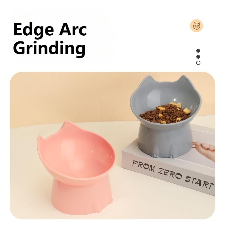 Raised Bowl Tilted 15 Degrees Elevated Cat Food and Water Bowls Set Anti Vomit Dog Kitten Food Dishes Pet for Cat and Small Dogs