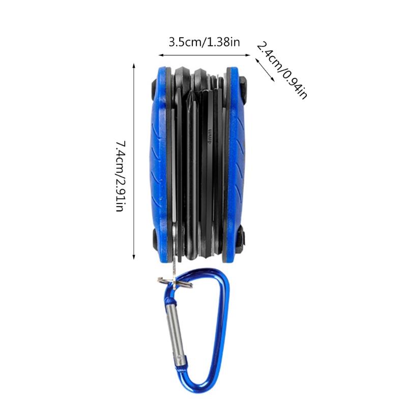 8 In 1 Multi-Function Bike Repair Tool Folding Metric Repair Tool Portable Socket Wrench Portable Bike Essential Tool