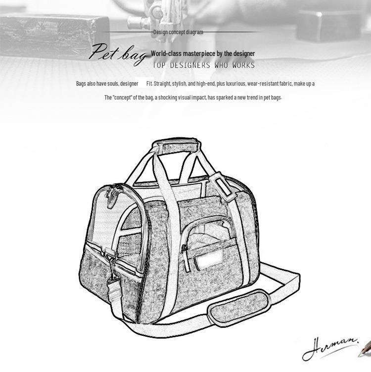 Rucsac Portabil Pliabil pentru Animale de Companie – Geantă de Mână Respirabilă pentru Pisici și Câini