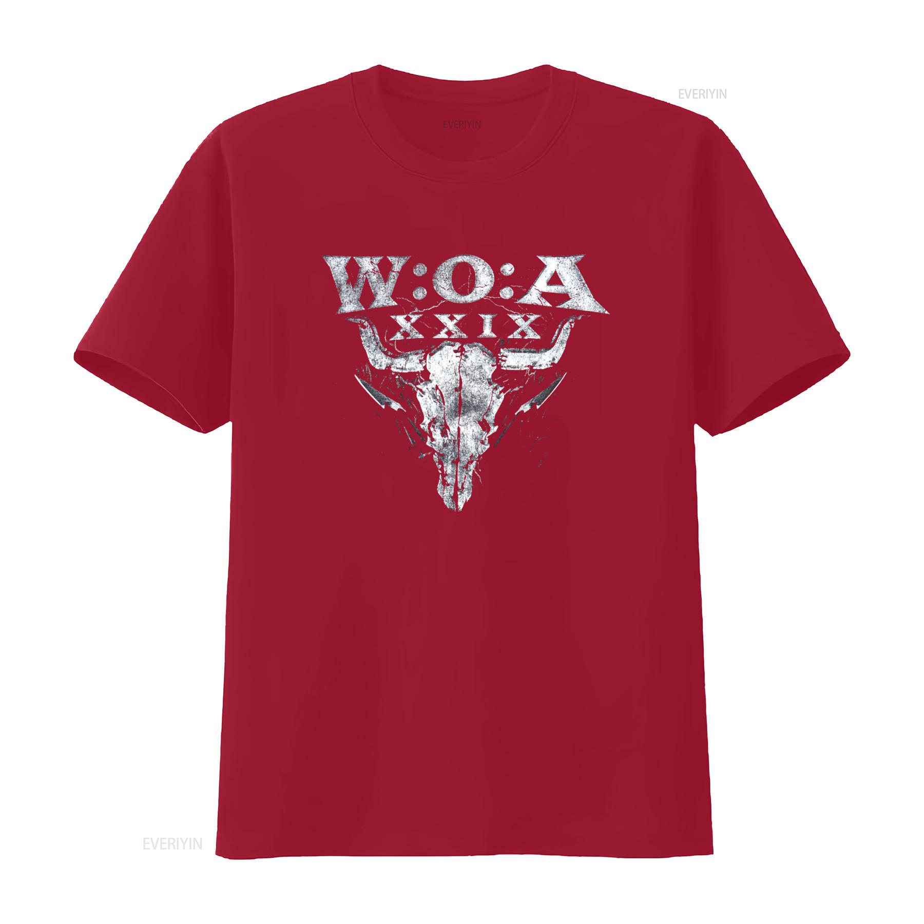 

Vintage WOA XXIX Skull Print T shirt Mens Size M Heavy Cotton Rock Style vintage Washed Breathable Soft Versatile fashion S
