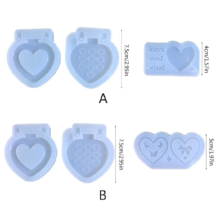 Heart Shaped Picture Frame Mold Silicone Keychain Mold Heart Phone Pendant Mold