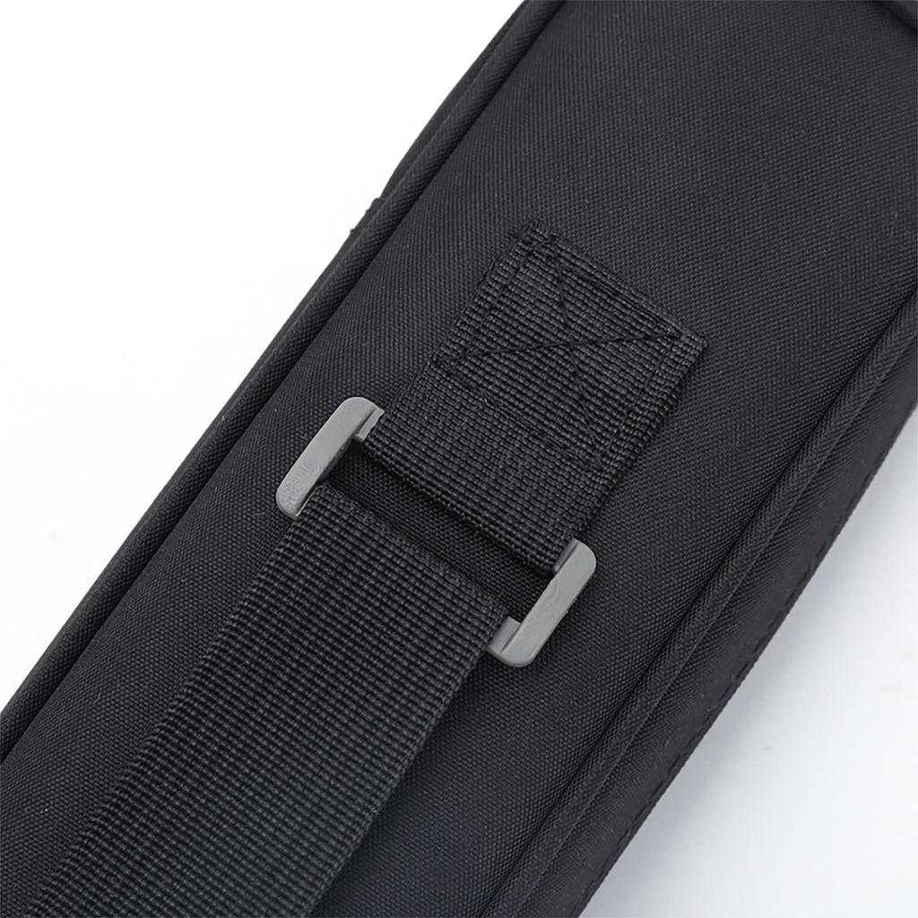 60cm Flötentasche, Weiche Tasche, Schultergurt, Hartschalenkoffer, Platz für 2 Flöten, Leicht, Wasserdicht, Stoßfest, für Blasinstrumente, Schwarz