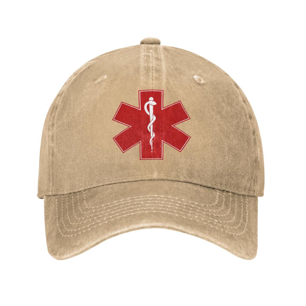 Custom Classic Star Of Life Baseball Cap Women Unisex Adjustable Paramedic Medical Dad Hat PerforUnisexce