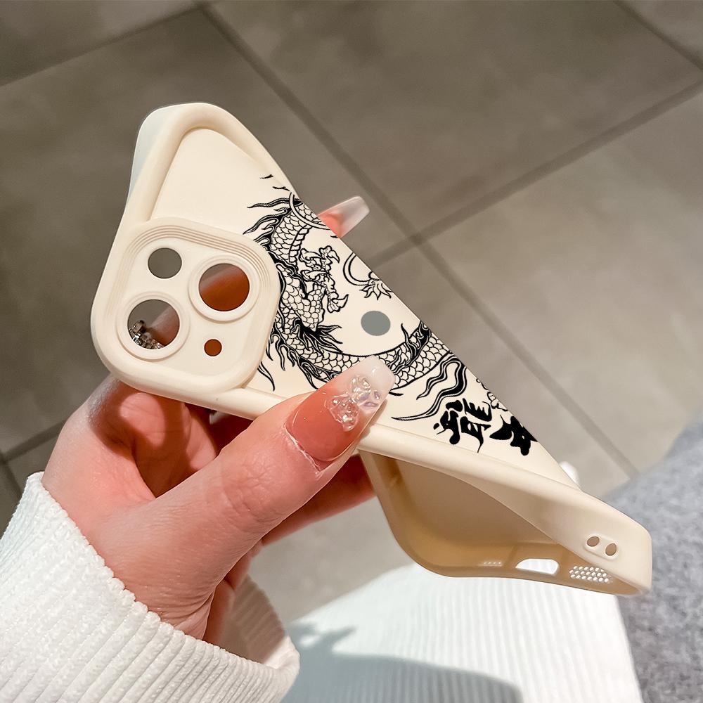 Soft Silicone Square Ladder Printing Pattern Phone Casing Full Cover Camera Shockproof Protection Rubber Case for iPhone Infinix Tecno OnePlus