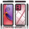 Phone Cover TPU/PC PET Case For Moto G54 G84 G14 G13 G23 G53 Funda Capa with Screen Protector 360 Degree Protect Shield Clear