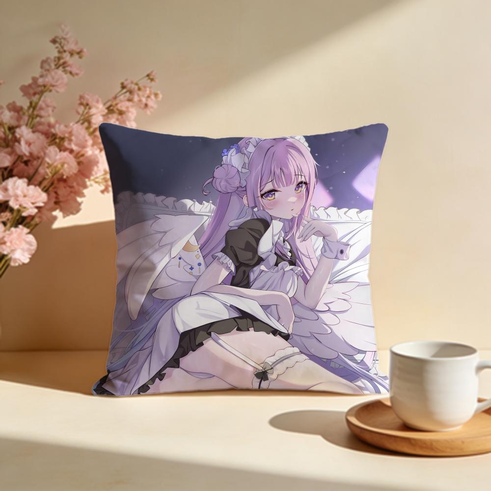 Trendy MMisono Mika Animeed Cushion Cover Stylish Washable Pillow Cover Ideal for Couch Bedroom Car Decoration