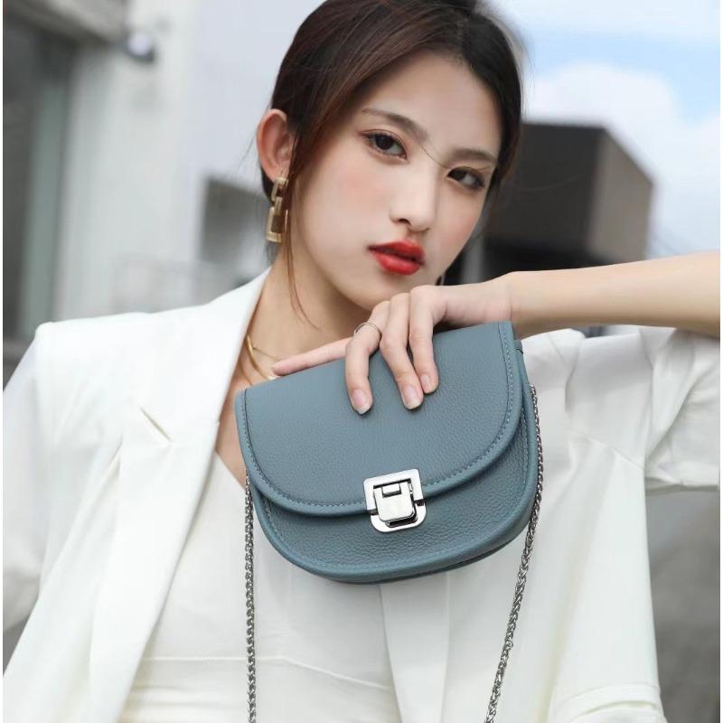 

Girls Bag Shoulder Messenger Bag Soft Leather синій