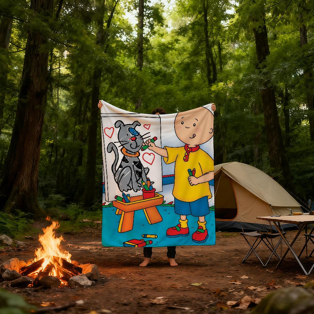 Couverture Cartoon C-Caillou Super Chaude Confortable Couverture Jetée en Peluche Enfant Maison Canapé Chambre à Coucher Cadeau