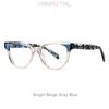 Women Blue Light Blocking Glasses Acetate Fibre Cat Frame Computer Men Eyewear Anti Ray Prescription Reading Eyeglasses Frame