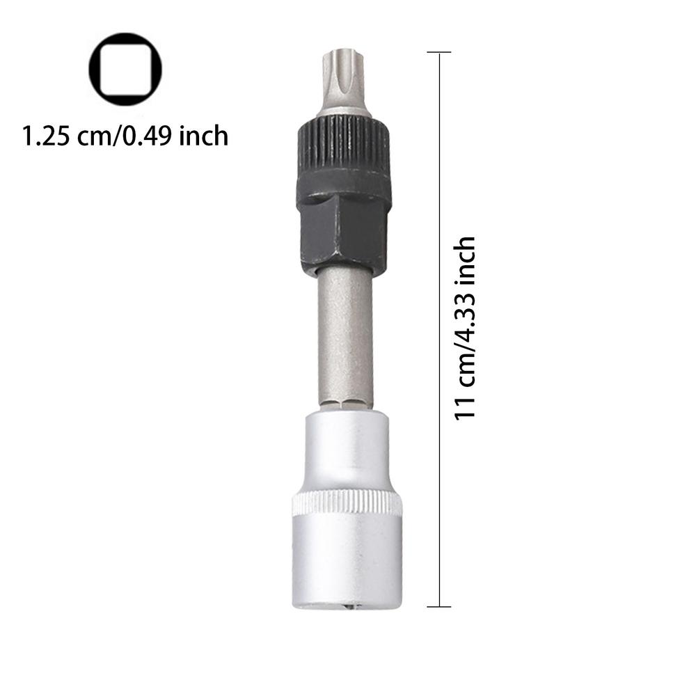 

Star Socket Bit 1/2 Inch T50 Wrench Drill Ergonomic Handle Star Machinery Repair Heavy Duty Remover Tool For Pulley