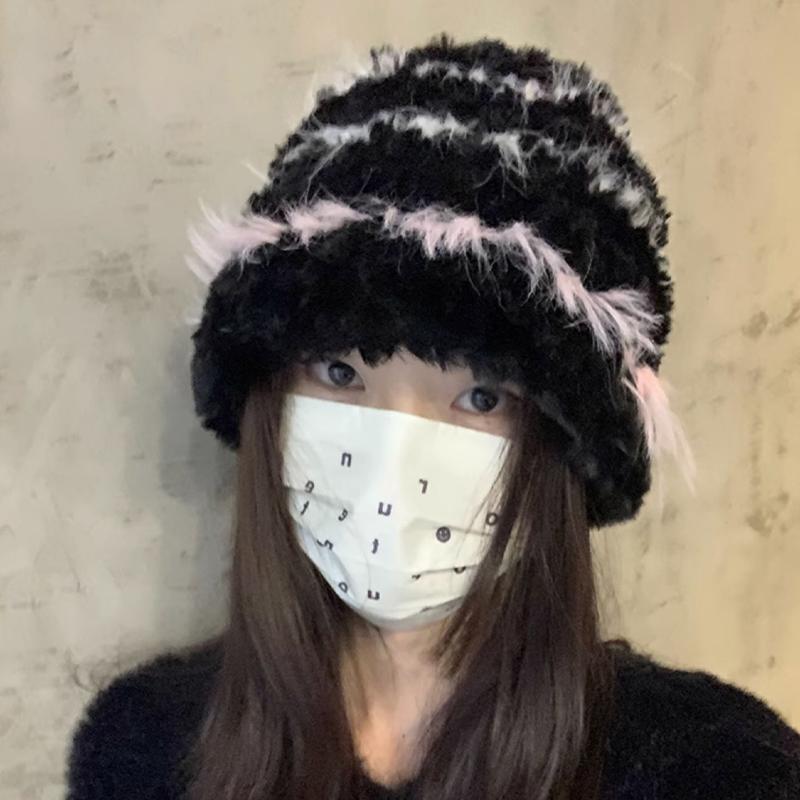 Autumn And Winter Plush Thick Cold-Proof Wool Hat Warm Ear Protection Knitted Hat For Women