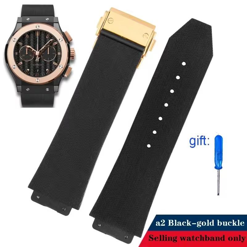 Silicone Watch Band for HUBLOT Hengbao HB Yubo Classic Fusion Big Bang Waterproof Rubber Watch Band Convex Mouth 26 * 19mm