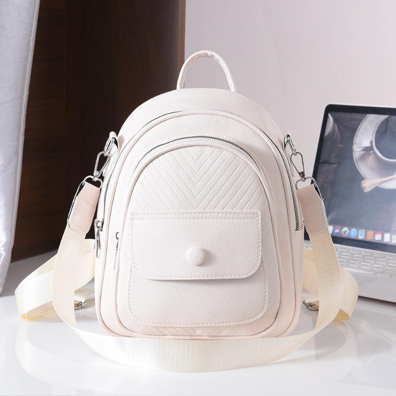 Neuer Rucksack Pendeln kleine und große Kapazität Mode Reiserucksack Damen kleiner Rucksack multifunktionale einfarbige Tasche