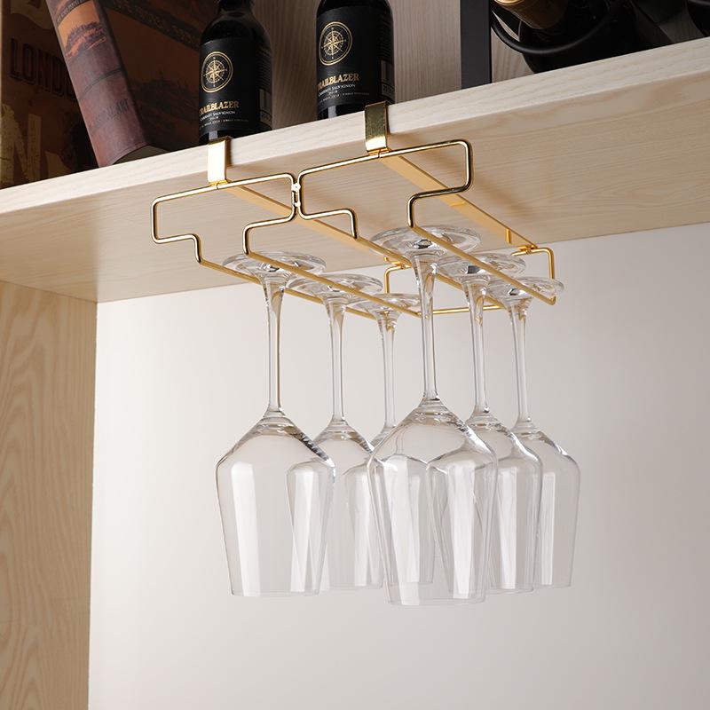 Punchfri opp-ned vinglassholder - Moderne hengende oppbevaring for stettglass