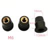40x Spreiznieten Kit M6 Gummi 6mm Motorräder Windschutzscheibe Spreizniet Schwarz Wasserdicht