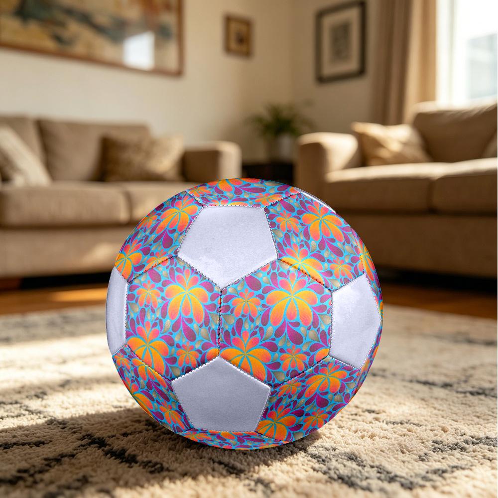 1PC Floral Abstract Soccer Ball Size 5 Football Machine Sewn Indoor/Outdoor Universal Football Gift W37