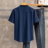 Plus Size 11XL 12XL Casual Men's Cotton and Linen Loose Short-sleeved Chinese Style Retro Linen Breathable T-shirt Men
