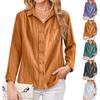 Fashionable Women's Loose-fitting Design Shirt, Literary And Retro Double-breasted Cotton And Linen Long-sleeved Shirt.