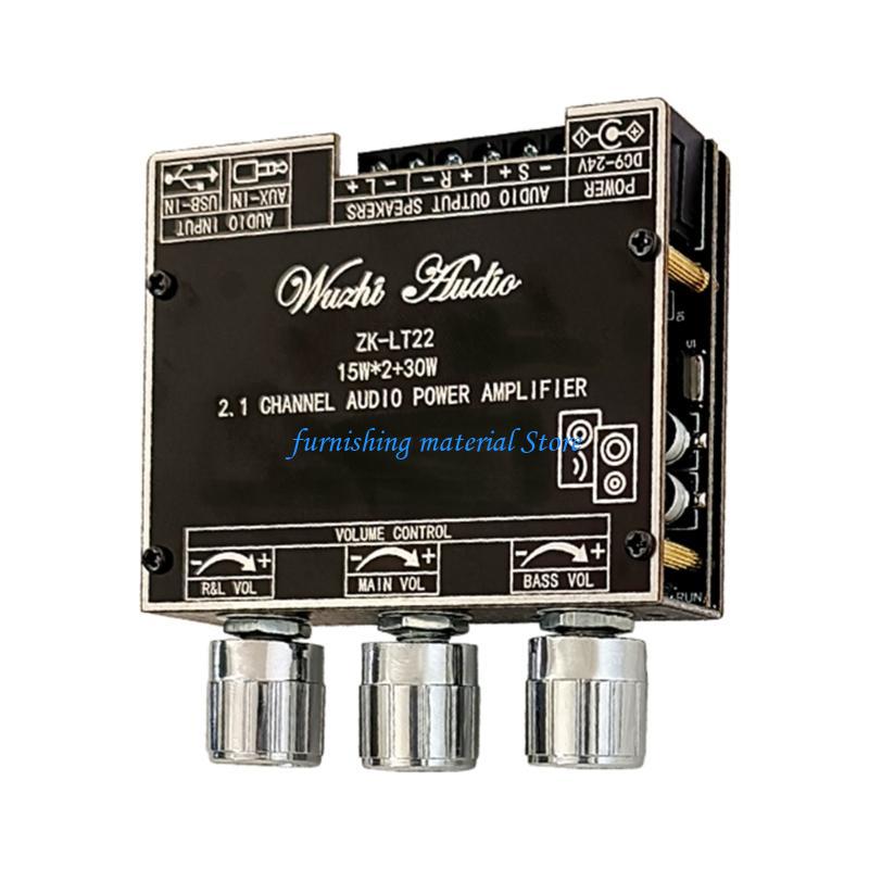 Y5GD 1 Pc Subwoofer Amplifier Board with Screwdriver Easy Assemble 2.1 Channel Bluetooth-compatible 15W+15W+30W Bass AMP