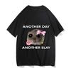 Un autre jour tuer Hamster triste Drôle Vêtements pour hommes T-shirt Homme Nouveau dans Haut manches courtes Col rond Impression Pull T-shirt