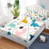 Cartoon animal little dinosaur pattern bed hat four-piece bedding set bedroom dormitory bedding decoration