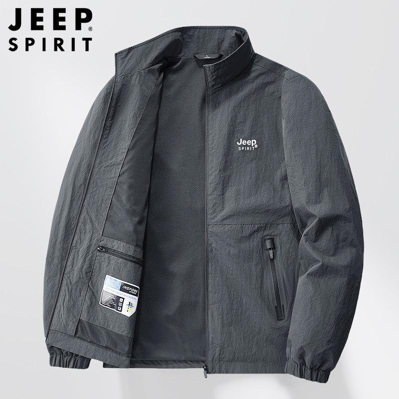 JEEP SPIRIT Men s Loose Fit Casual Windbreaker Jacket XL