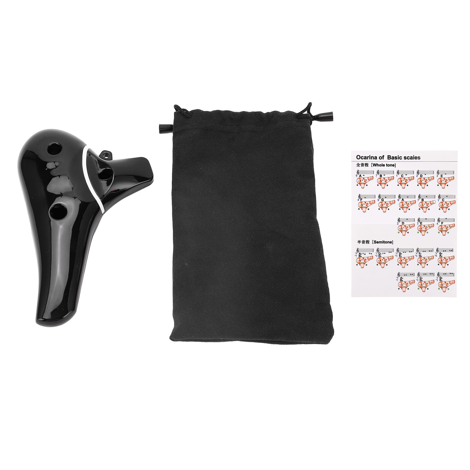 

12 Hole Ocarina Ceramic Alto C Flute ABS Plastic Music Instrument Beginners Professionals Playing