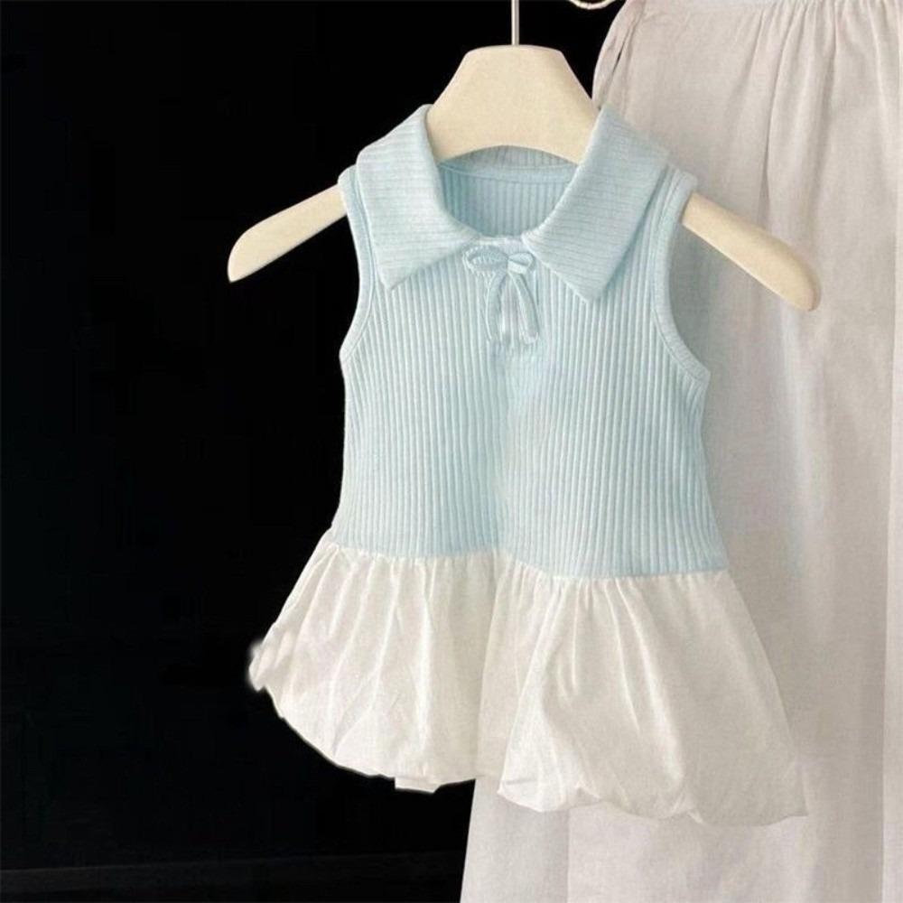 Soft Polyester Dog Knitted Dress Pullover Style Summer Dog Clothes Thin Teddy Skirts for Dog Cat