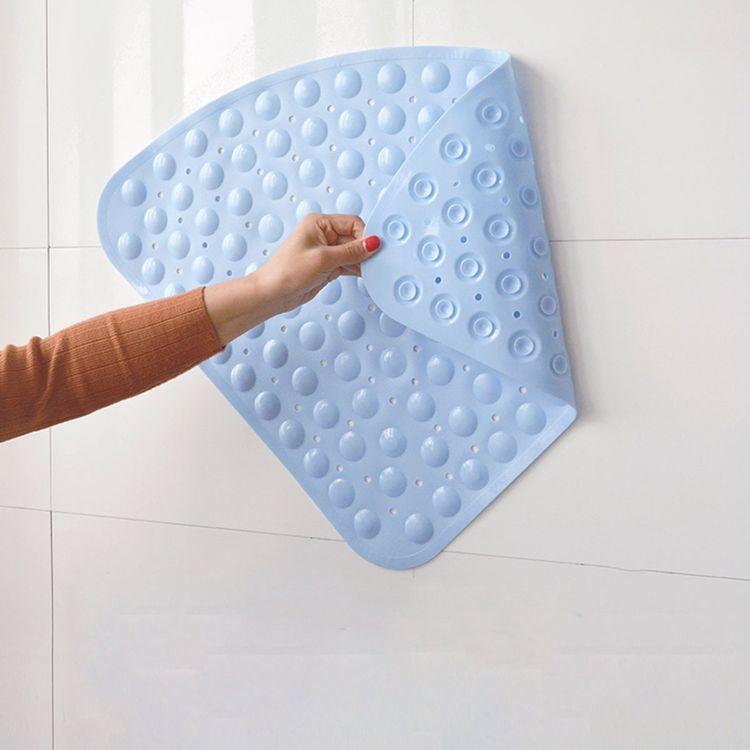 53x53CM Sector Rubber Corner Shower Mat Anti-slip Quadrant Bath Mat Anti-Bacterial Suction Shower Tub Non-slip Bathtub Mat