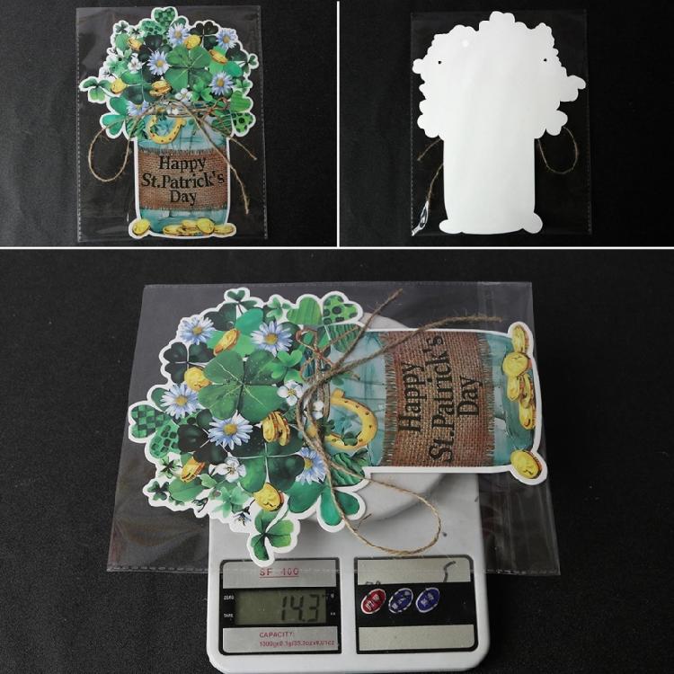 Bright Colored Luck Leaves Porch Sign Welcome Door Sign Perfect for Patrick's Day Event Seasonal Decoration