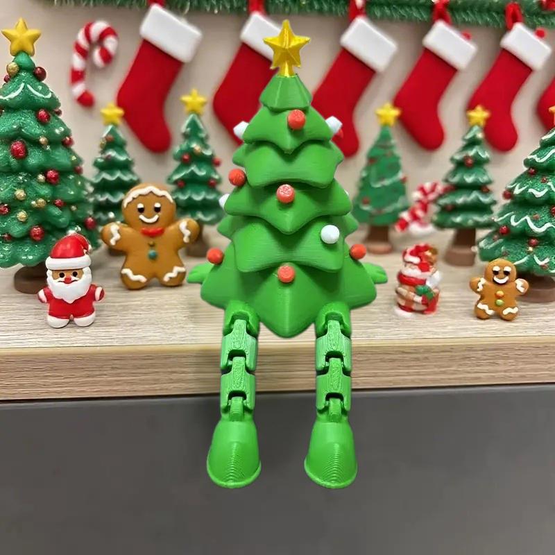 3D Printed Christmas Ball Christmas Tree Ornament With Movable Joint Christmas Decorations Festive Tabletop Display Statue