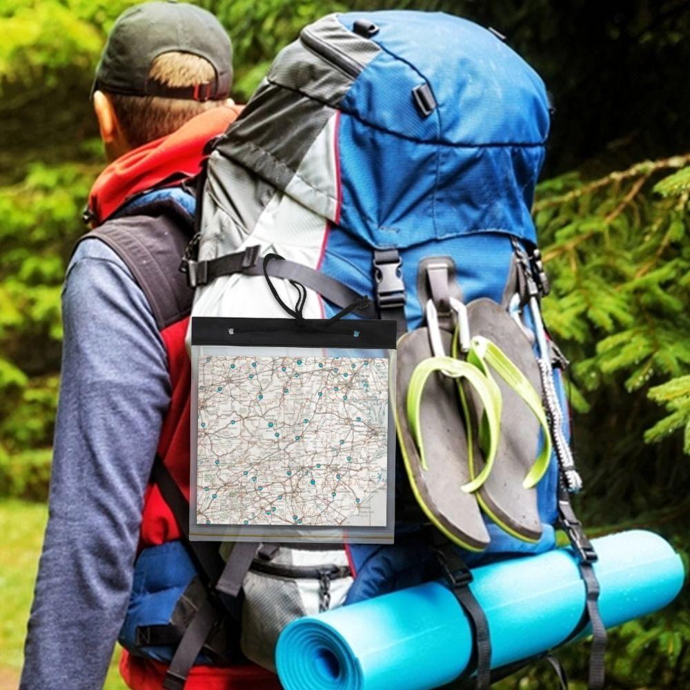 Hiking Storage Pouch PVC Transparent Map Dry Bag Waterproof Bags Map Waterproof Bag Map Case