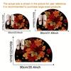 Autumn Door Mat - Non-Slip Half-Round Floor Mat  Durable Polyester Door Mat for Home Decoration, Door Mats for Home