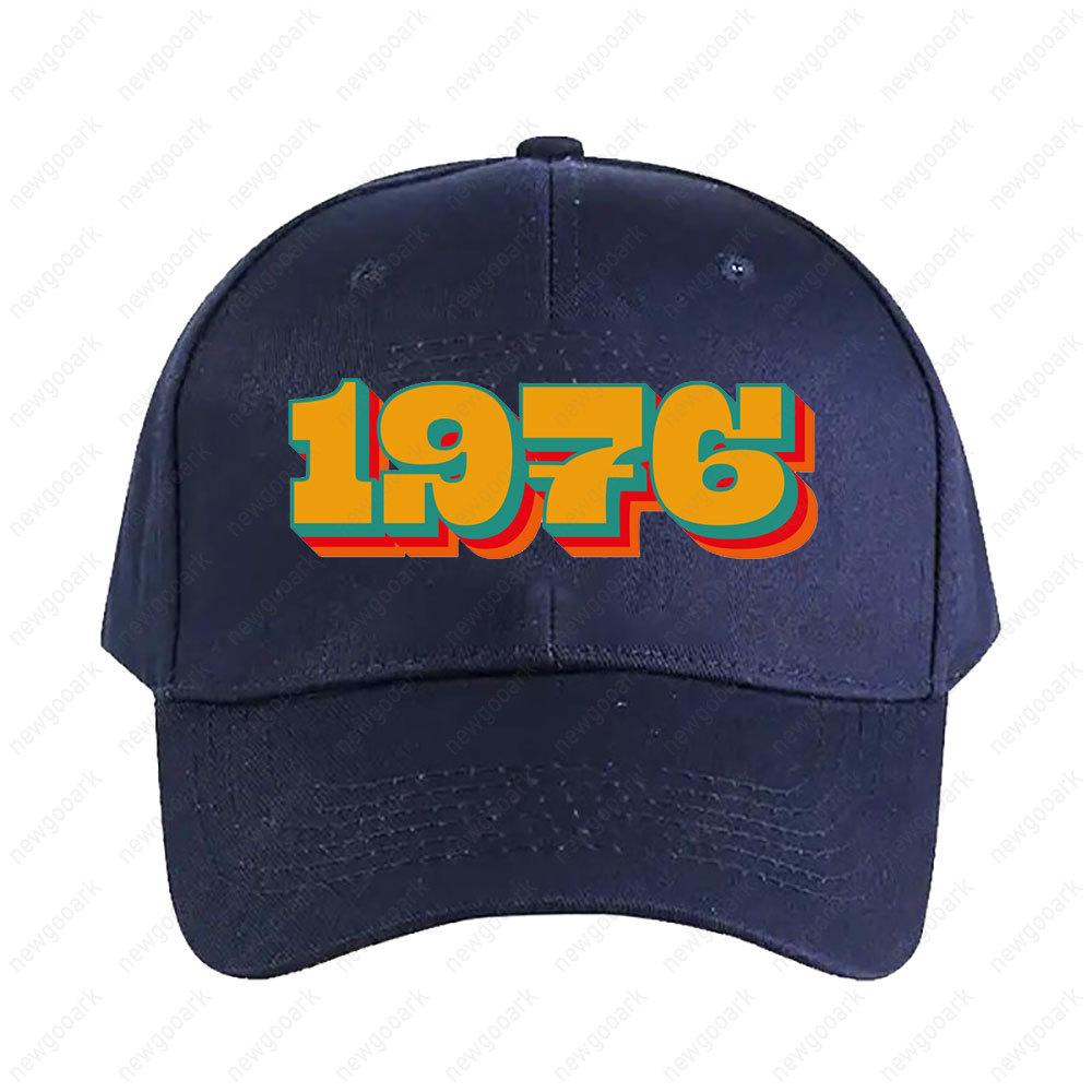 Vintage 1976 50th Cap Summer Women Unisex Adult Peaked Hat Fashion Casual Adjustable Printed Baseball Caps Trucker Cap