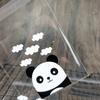 100PCS Panda Cartoon Snowflake Crisp Fruit Nougat Cookies Transparent Gift Wrap