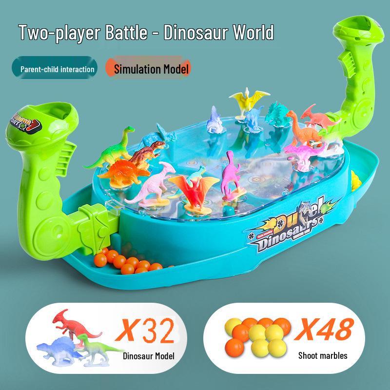 Kids' Dinosaur Pinball Battle Game - Parent-Child Interactive Catapult Table