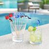 100PCS Disposable Fruit Tags, Crabs Octopuses Dolphins Decor Bamboo Skewers, with Sharp Tip Cocktail Sticks, for Pool Parties Restaurants Banquets