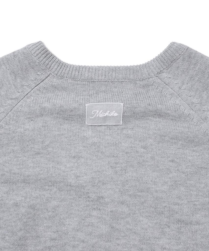 Michikoleondeonkosino Basic V-Neck Wool Knit Melange Gray