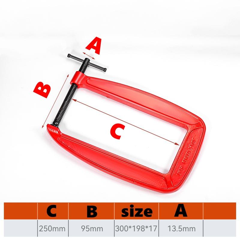 Schraubzwinge Tiefe Ausladung C-Zwinge, 4 Zoll C-Zwingen-Set, Hochleistungsstahl C-Zwinge Industriestärke C-Zwingen für Holzbearbeitung, Schweißen